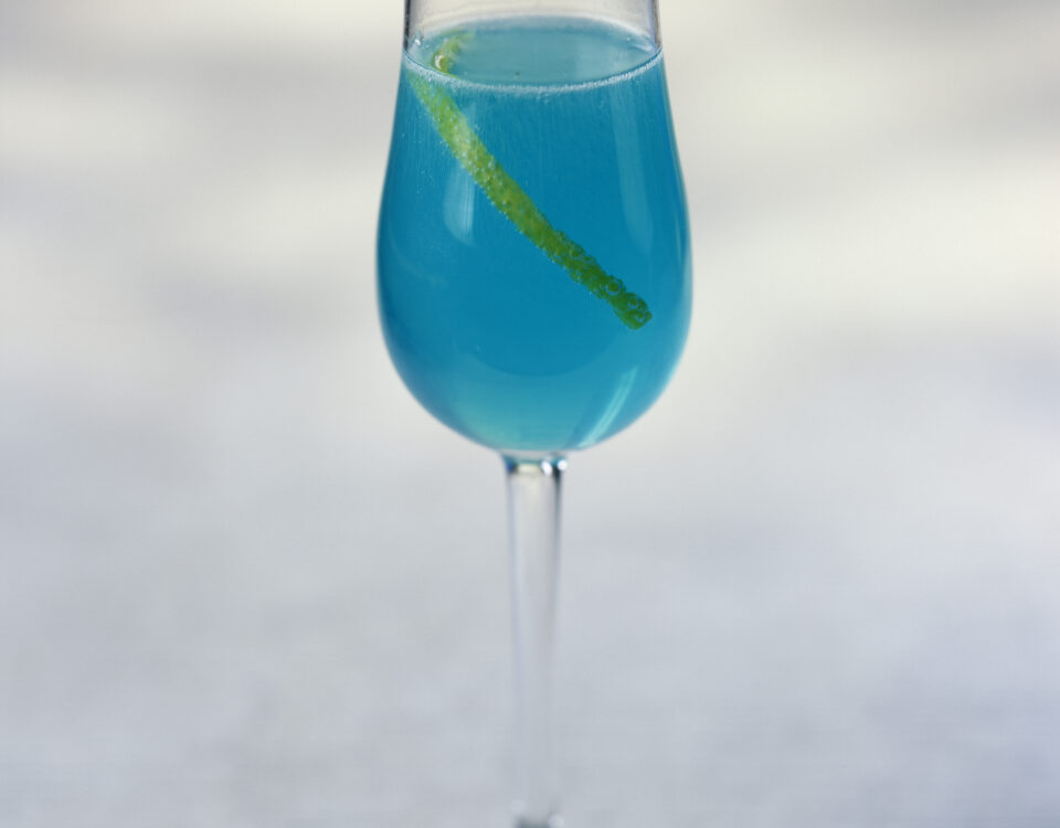 Cocktail Blue Champagne